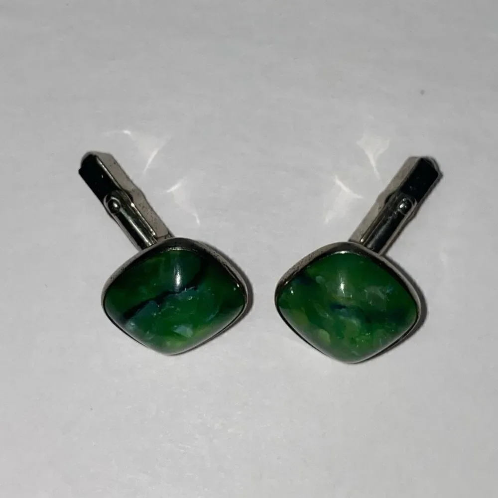 Vintage Swank Mens Cufflinks Lot of ￼6 Pairs Gold, Garnett, Green, Blue